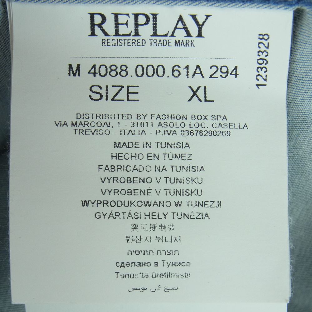 REPLAY リプレイ 長袖シャツ 514914159 国内正規品 HYPERFLEX ハイパー