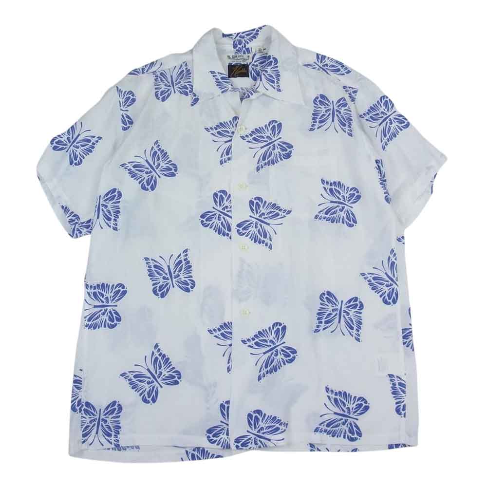 Needles ニードルス 半袖シャツ Sun Surf BEAMS サンサーフ ビームス別注 Aloha Shirt Special パピヨン アロハシャツ スペシャル ホワイト系 S