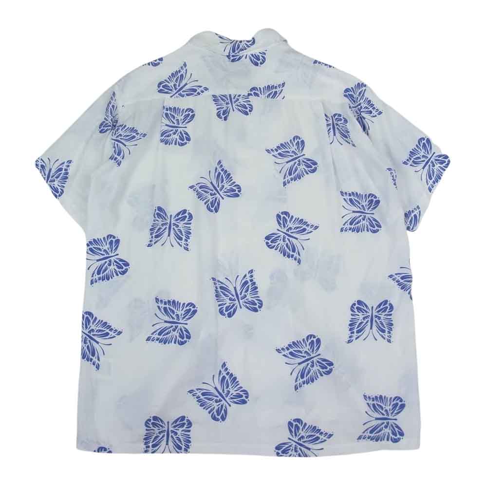 Needles ニードルス 半袖シャツ Sun Surf BEAMS サンサーフ ビームス別注 Aloha Shirt Special パピヨン  アロハシャツ スペシャル ホワイト系 S