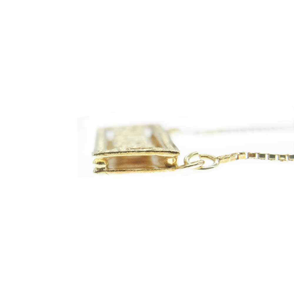 Supreme Name Plate 14K Gold Pendantネックレス