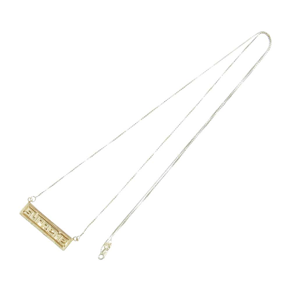 Supreme シュプリーム ネックレス 20SS Name Plate 14K Gold Pendant