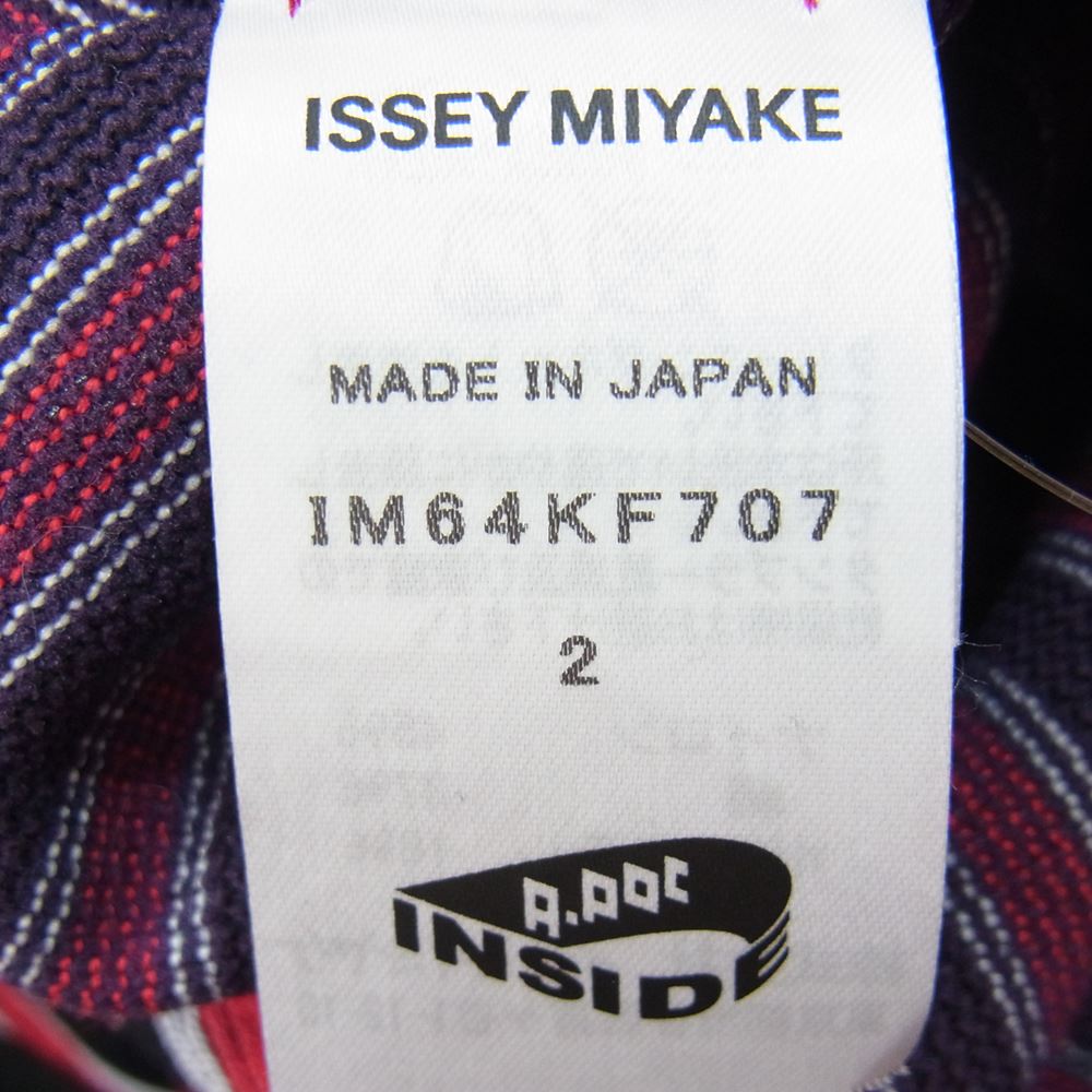 美品 イッセイミヤケ ISSEY MIYAKE A.POC INSIDE パンツ デニムパンツ コットン ロゴ ボトムス レディース 4(XL相当) インディゴブルー