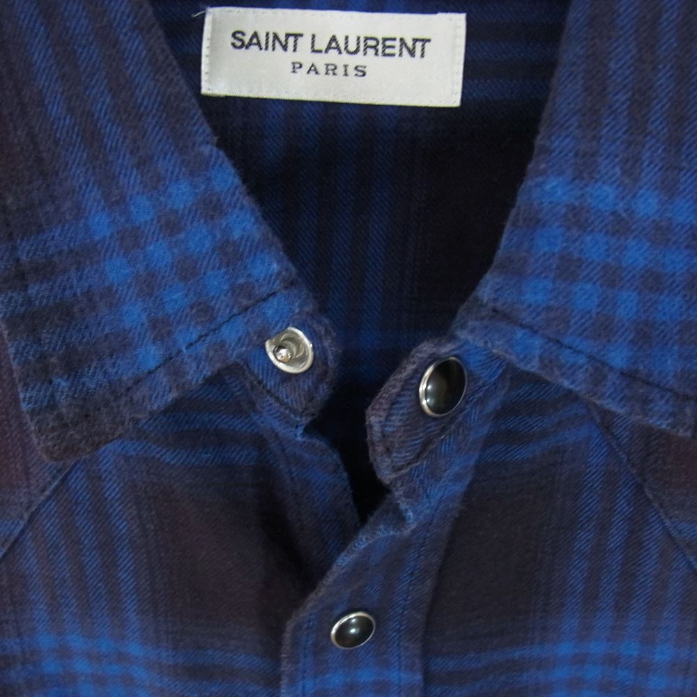 SAINT LAURENT サンローラン 長袖シャツ 449898 Y886M チェック