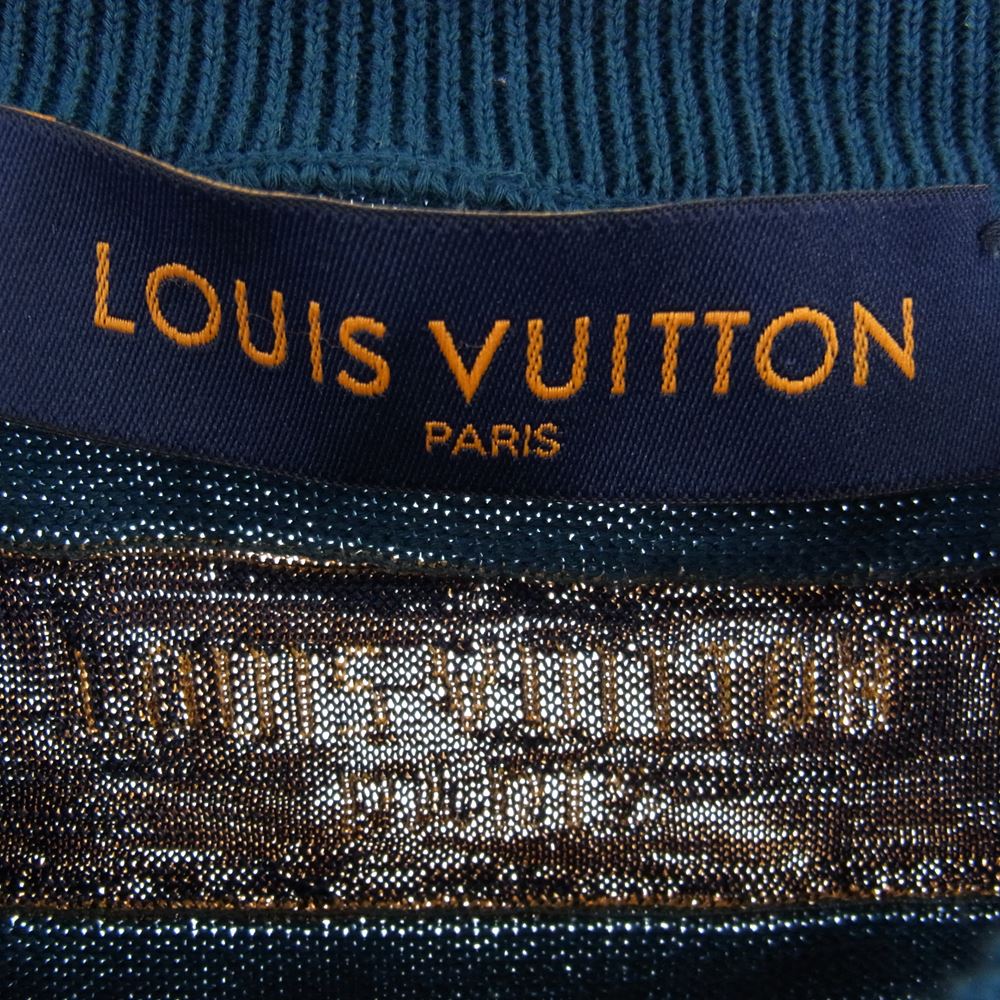 LOUIS VUITTON ルイヴィトン ジャズトランぺッターシグネチャークルーネック 半袖ニットシャツ グリーン RM222V JS5 HNN10W
