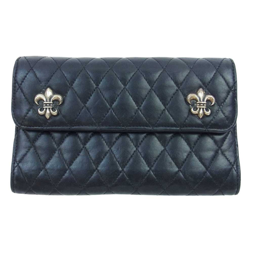 CHROME HEARTS クロムハーツ（原本無） 長財布 QUILTED WAVE WALLET