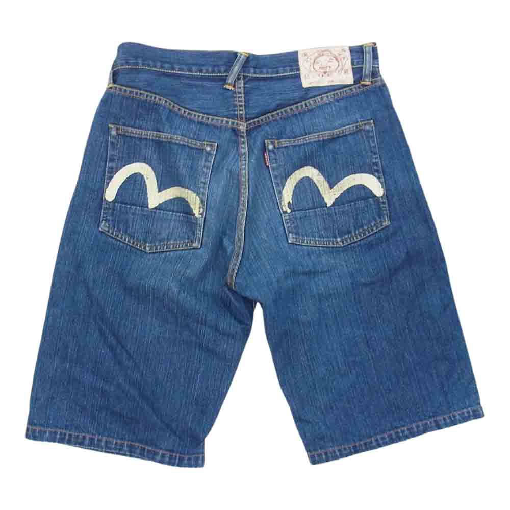 EVISU エヴィス ショートパンツ 2001 カモメ ペイント デニム ショーツ