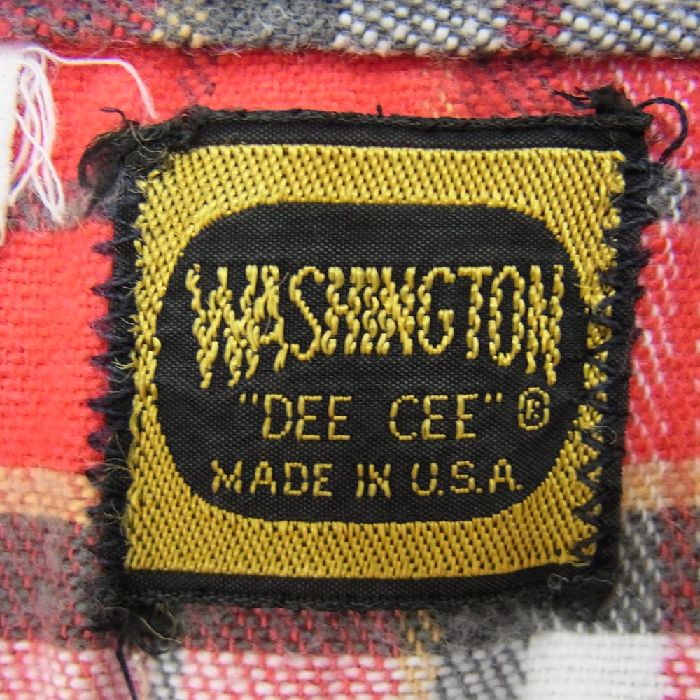 USA製　70s WASHINGTON DEE CEE チェック　シャツ
