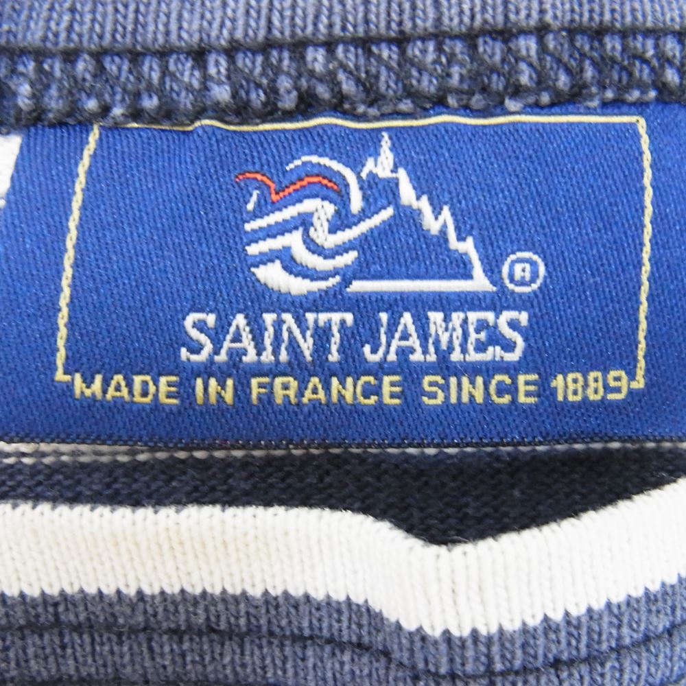 未使用】SAINT JAMES セントジェームス バスクシャツ ネイビー 4 