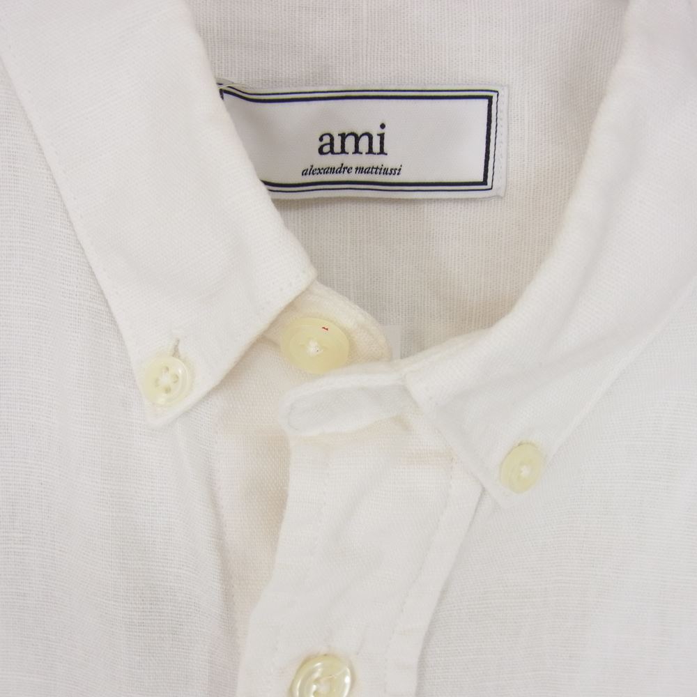 アミパリス AMI Paris 半袖シャツ AMI055 国内正規品 リネンコットン