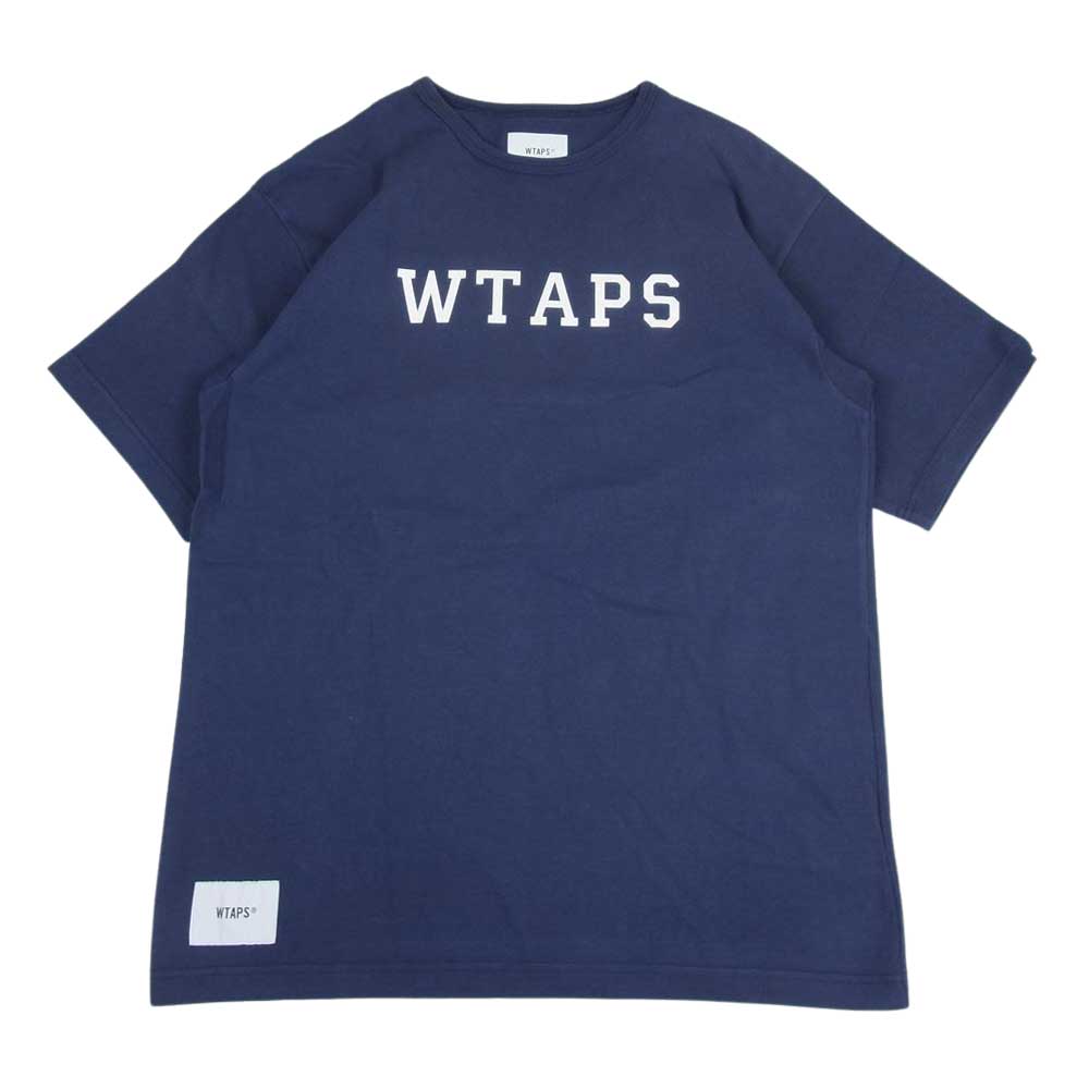 WTAPS ダブルタップス COLLEGE SS TEE カレッジ ネイビー - Tシャツ