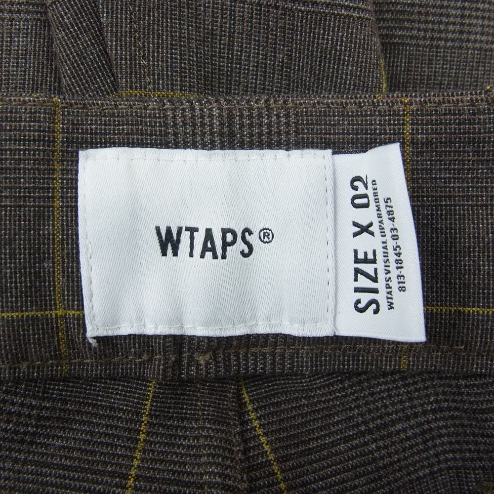 WTAPS ダブルタップス 20SS 201BRDT-PTM07 TUCK TROUSERS TEXTILE タック トラウザーズ テキスタイル パンツ ブラウン系 02【美品】