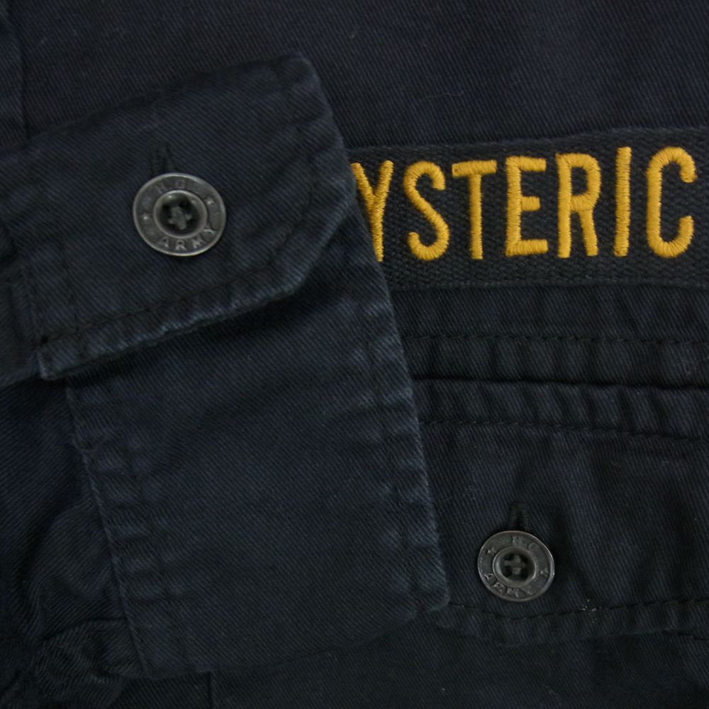 HYSTERIC GLAMOUR ヒステリックグラマー 長袖シャツ 4AH-1873 KICK OUT THE JAMS ワッペン付き バック 刺繍  ミリタリーシャツ ブラック系 L HYSTERIC GLAMOUR USED/古着（シャツ/ブラウス）｜HYSTERIC  GLAMOURのUSED/古着通販サイト SMASELL（スマセル）