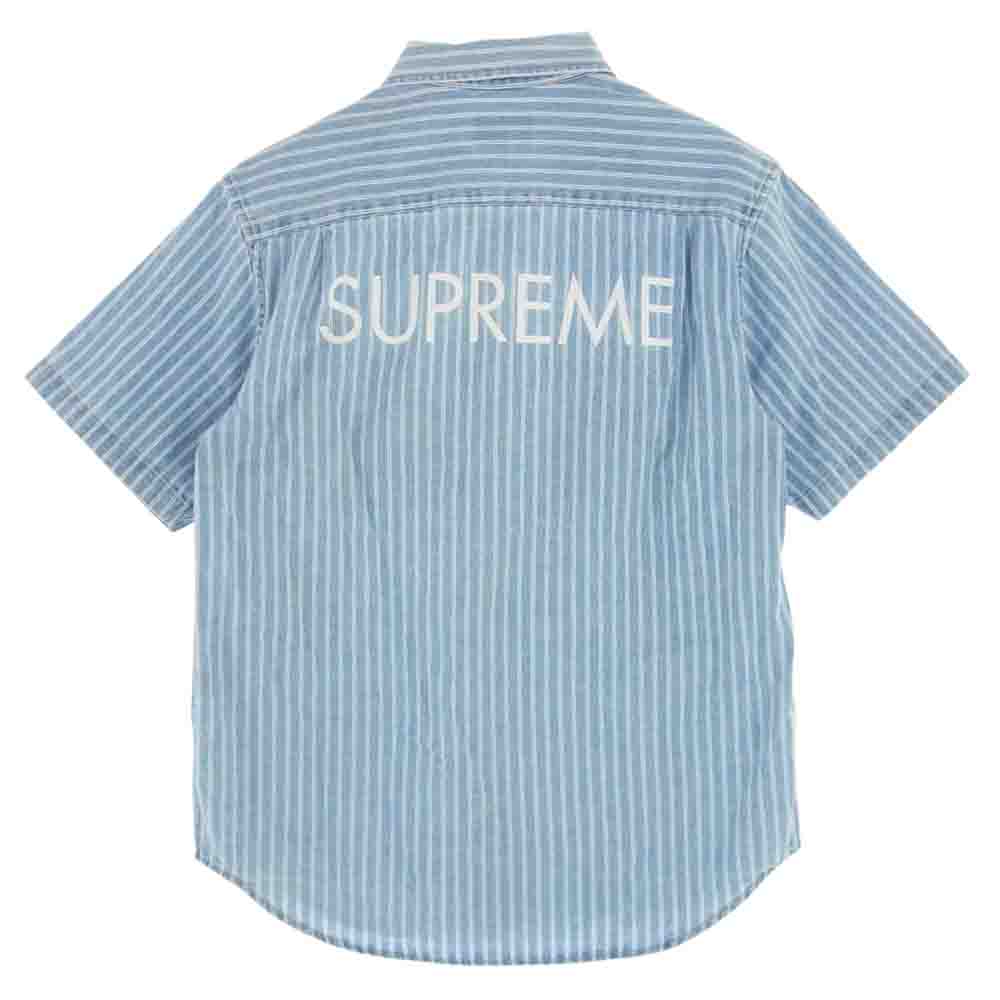 Supreme シュプリーム 半袖シャツ 17SS Stripe Denim S/S Shirt