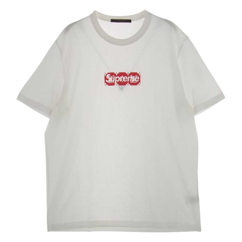LOUIS VUITTON ルイヴィトン 17AW ×Supreme Box Logo Tee シュプリーム モノグラム ボックスロゴTシャツ ボックスロゴ半袖Tシャツ HDY92WJC8 ホワイト/レッド