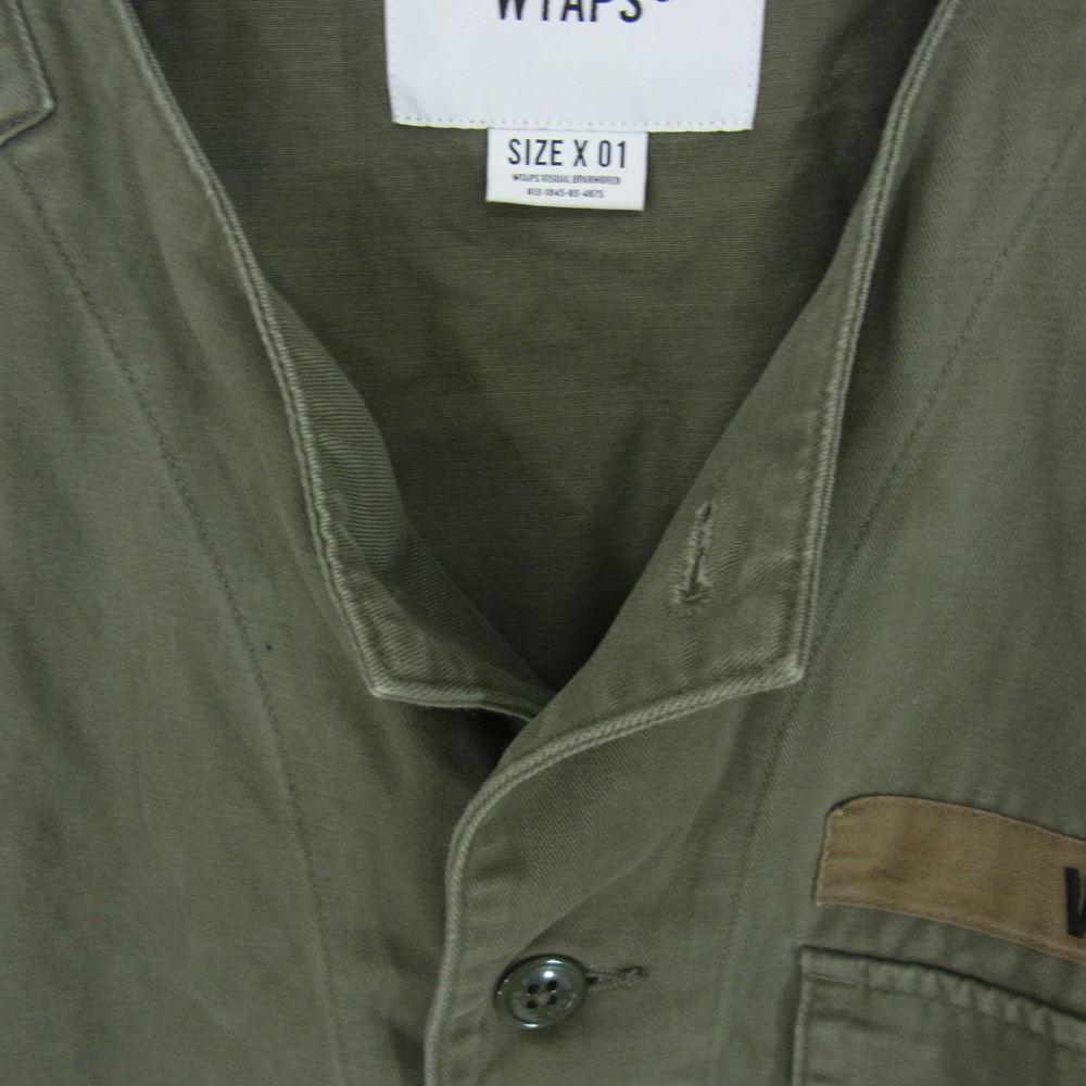 22SS WTAPS SCOUT / LS スカウト ノーカラーシャツ 3 黒 | neumi.it