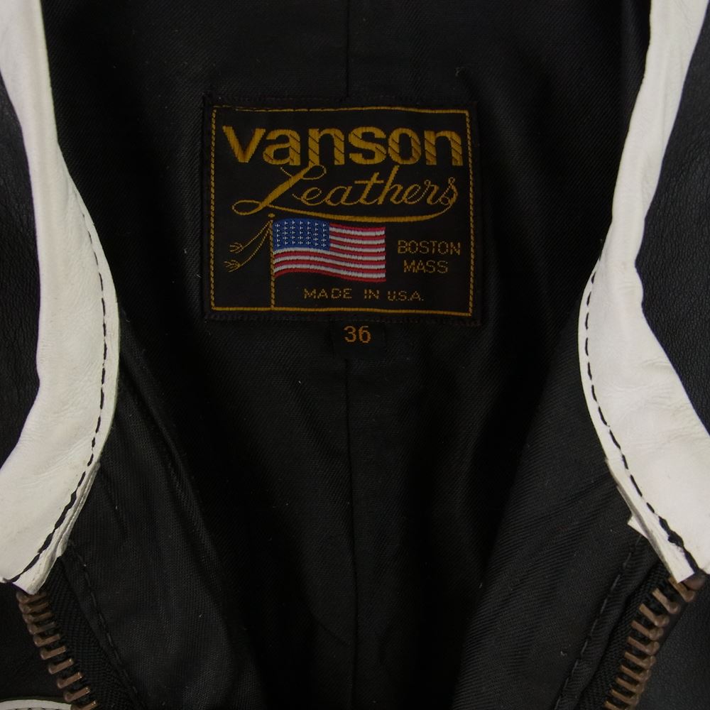 VANSON バンソン ジャケット USA製 ショート シングル ライダース ...