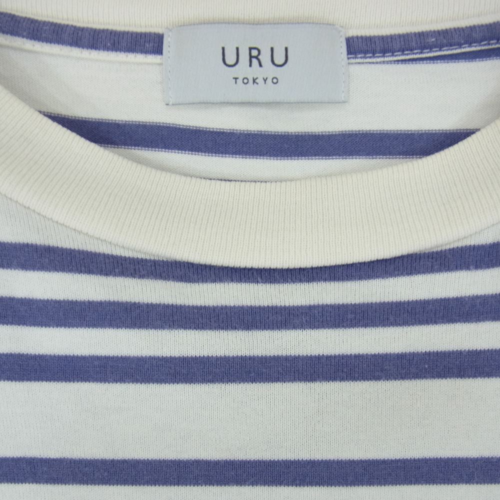 ウル URU Ｔシャツ 21SUC01 BORDER CREW NECK LS オーバーサイズ