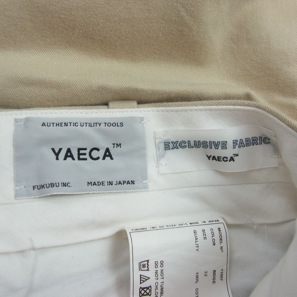 YAECA/ヤエカ　ショーツ　ベージュ　ホワイト
