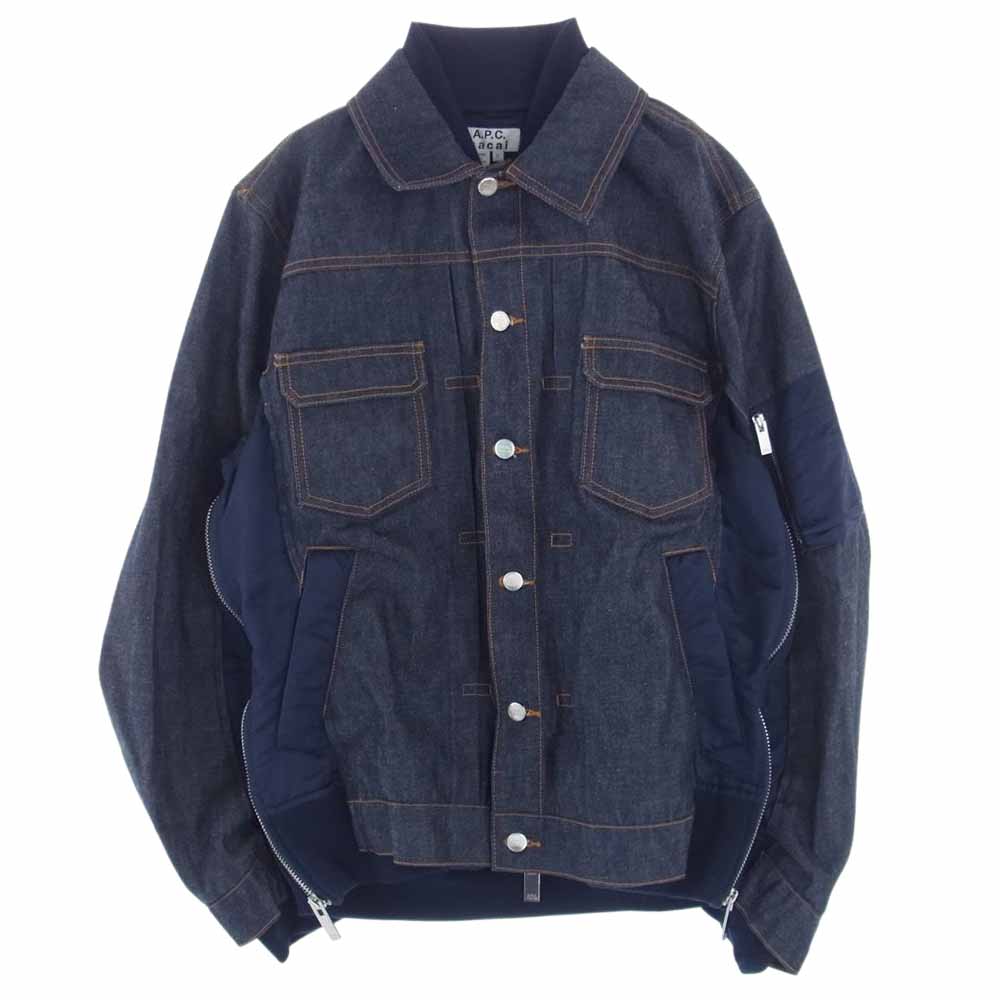 21-0293S sacai A.P.C. BLOUSON デニムジャケット着丈70身幅60肩幅46 ...