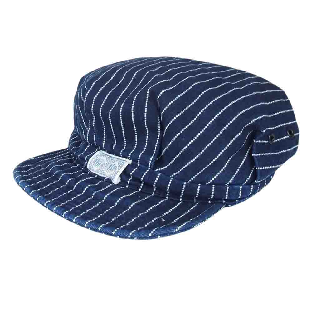 The REAL McCOY'S ザリアルマッコイズ 帽子 8HU INDIGO WABASH STRIPE