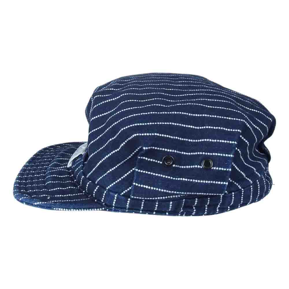 The REAL McCOY'S ザリアルマッコイズ 帽子 8HU INDIGO WABASH STRIPE