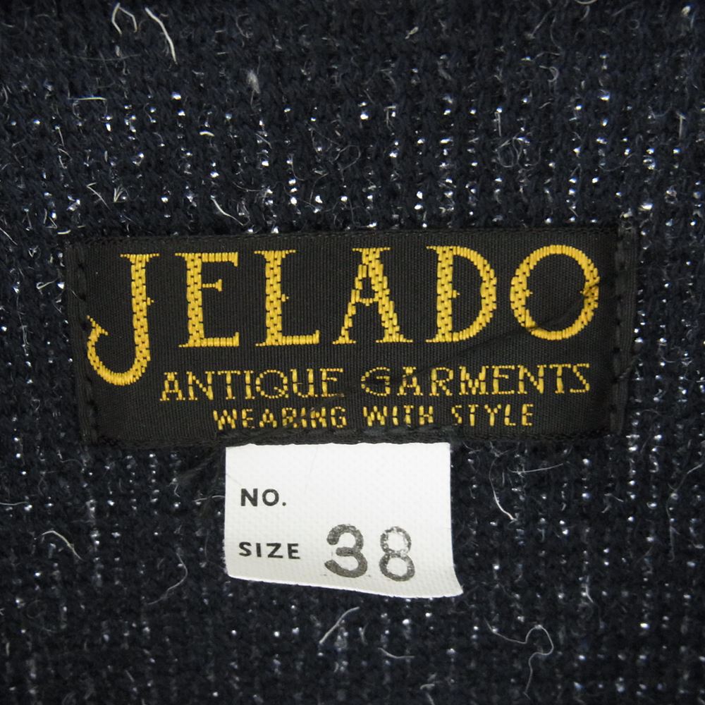 JELADO ジェラード ジャケット ショールカラー ケンピツイード カーディガン ジャケット グレー系 38