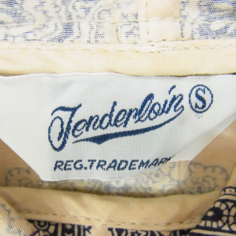 TENDERLOIN テンダーロイン T-PAISLEY HOODED ペイズリー バンダナ フーディー パーカー ネイビー系 S約59cm袖丈