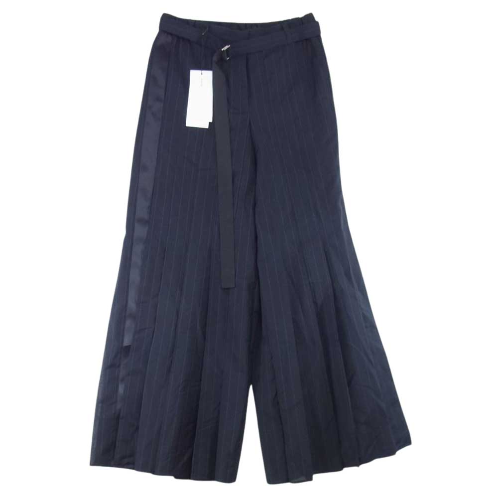 Sacai サカイ パンツ 23SS 23-06543 Pleated Pants ストライプ