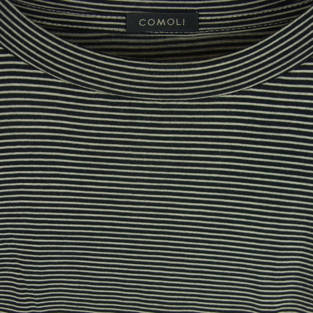 23SS COMOLI サマーウール天竺 Tシャツ 2 ボーダー - www.sorbillomenu.com
