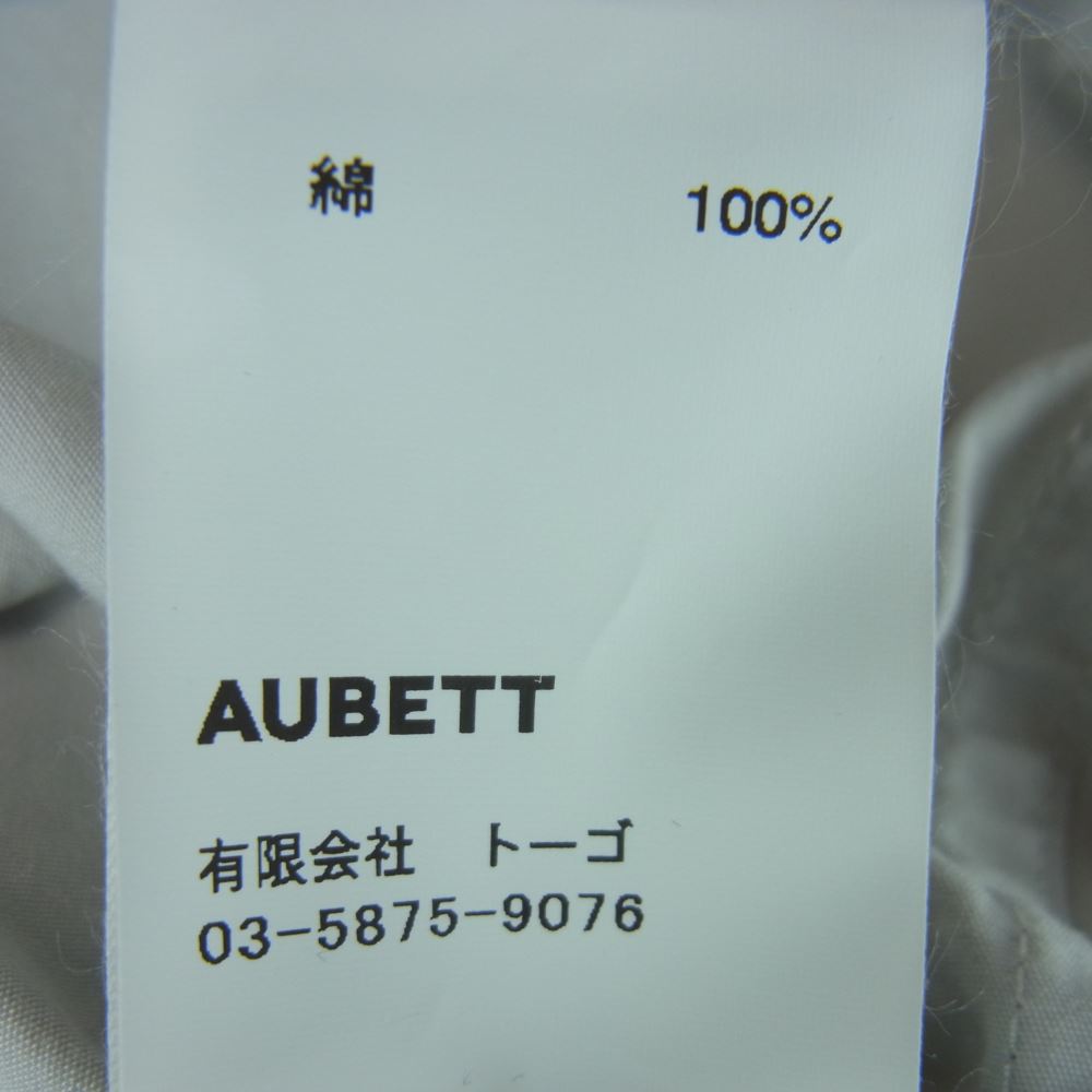 オーベット AUBETT 23SS 23-01-012 ヘビーブロード オーバーサイズ 長袖 シャツ コットン 日本製 ライトグレー系 3