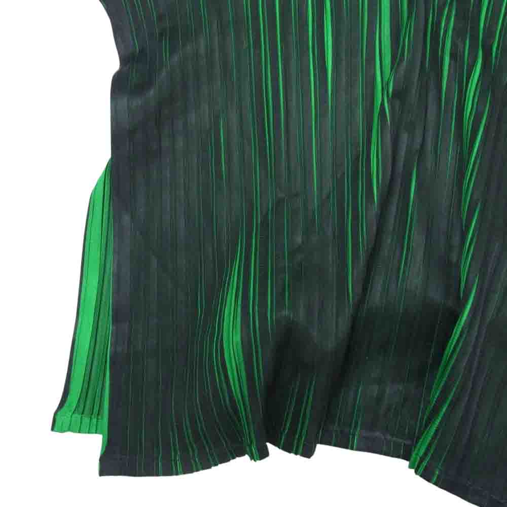 PLEATS PLEASE プリーツプリーズ イッセイミヤケ ワンピース 18AW PP83-JH544 OXYMORON ALT NEON GREEN オルトネオン プリーツ加工 ワンピース ドレス グリーン系【美品】