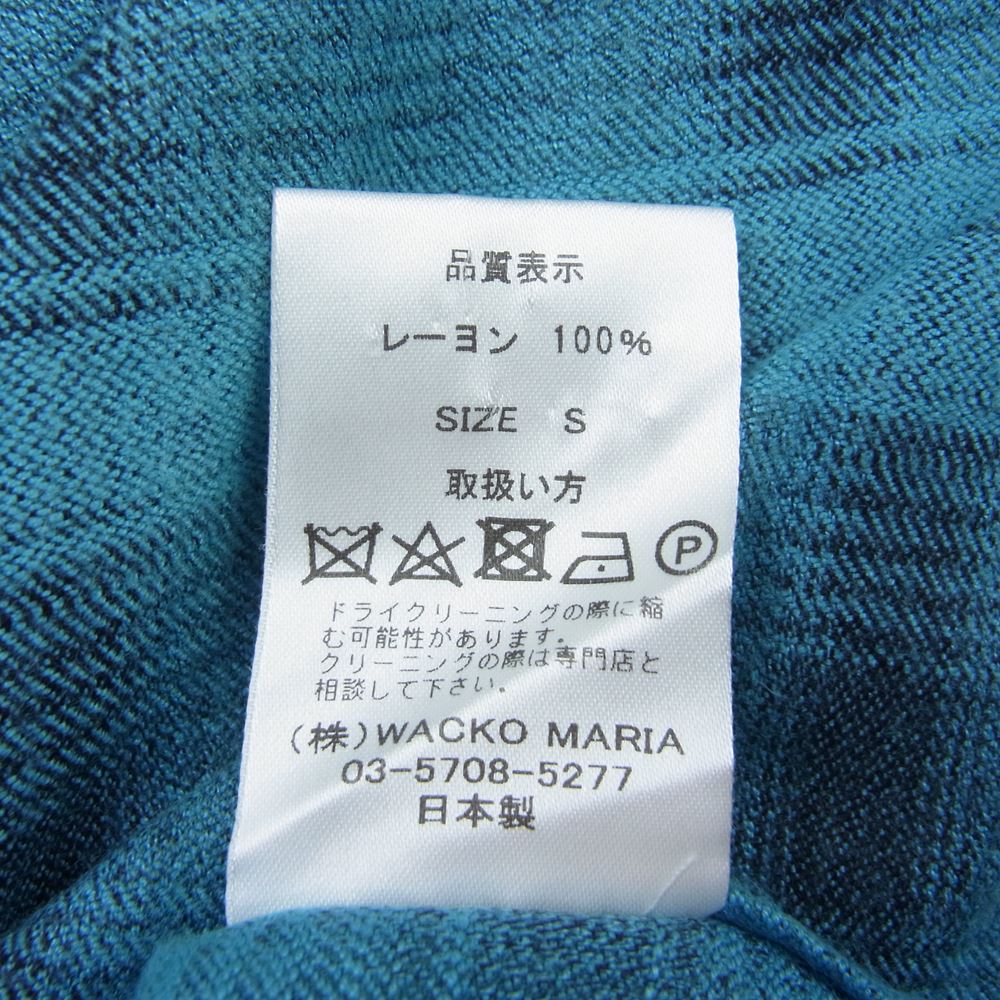 WACKO MARIA レーヨン オンブレチェック 半袖 シャツ