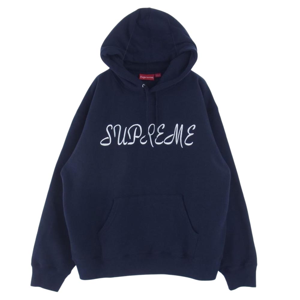 Supreme 23SS Script Hooded Sweatshirt 紺色