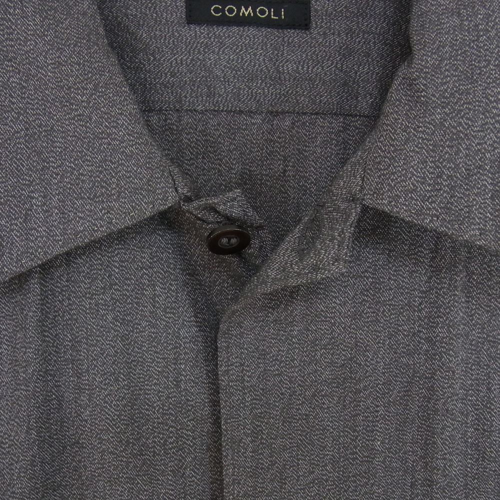 COMOLI  20AW ヨリ杢 オープンカラーシャツ   S03-02005