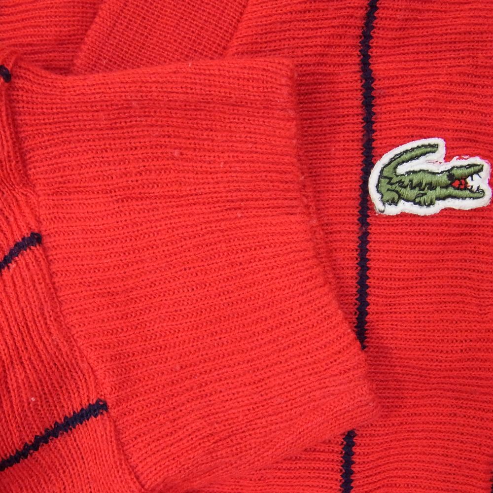 LACOSTE ラコステ カーディガン フランス製 70's 70年代 ストライプ