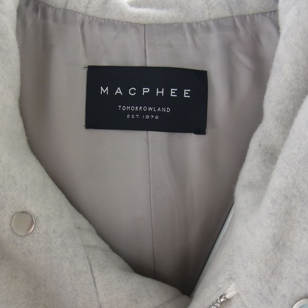 MACPHEE☆メルトンウールフーデッドコート グレー