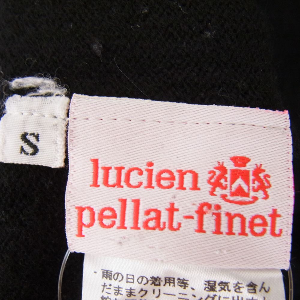 Lucien Pellat-Finet ルシアンペラフィネ ジャケット 国内正規品 カシミヤ100％ カシミア バックスカル フルジップ シングルライダース ニット ジャケット ブラック系 S