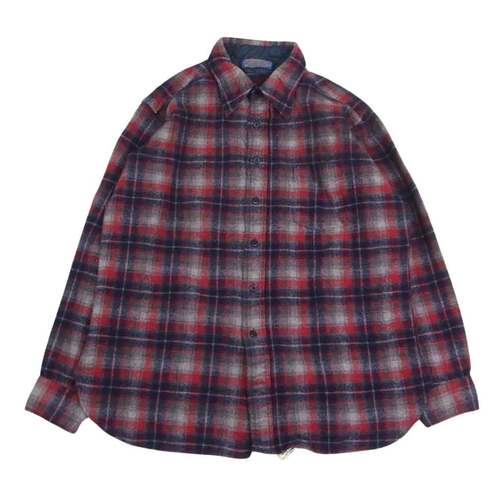 【usa製、オンブレチェック、ウールシャツ◎】PENDLETON長袖XL
