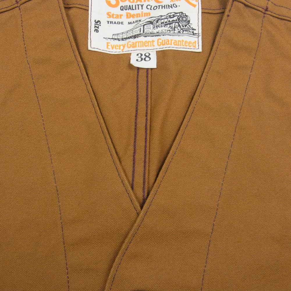 SUGAR CANE シュガーケーン ベスト SC14375 13oz. BROWN DUCK WORK