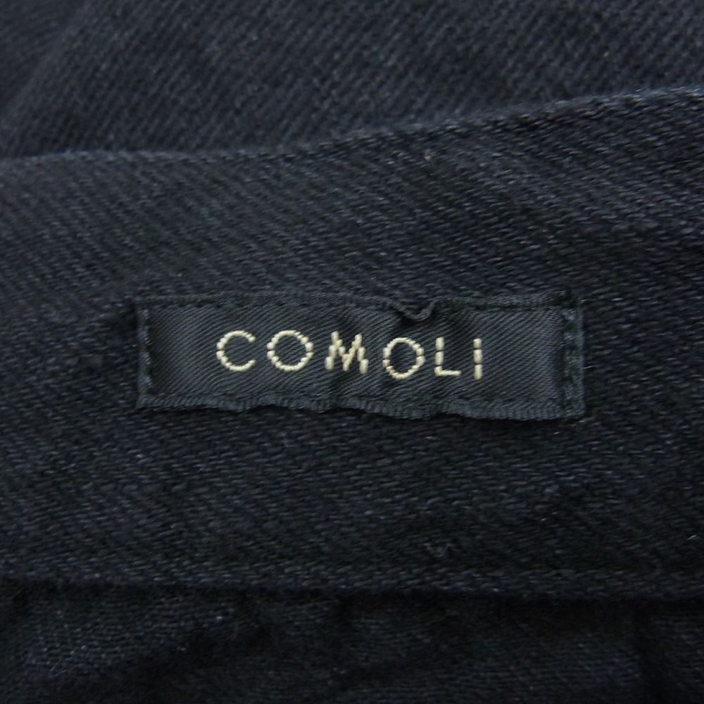 COMOLI コモリ デニムパンツ 22AW W03-03001 ベルテッド ブラック