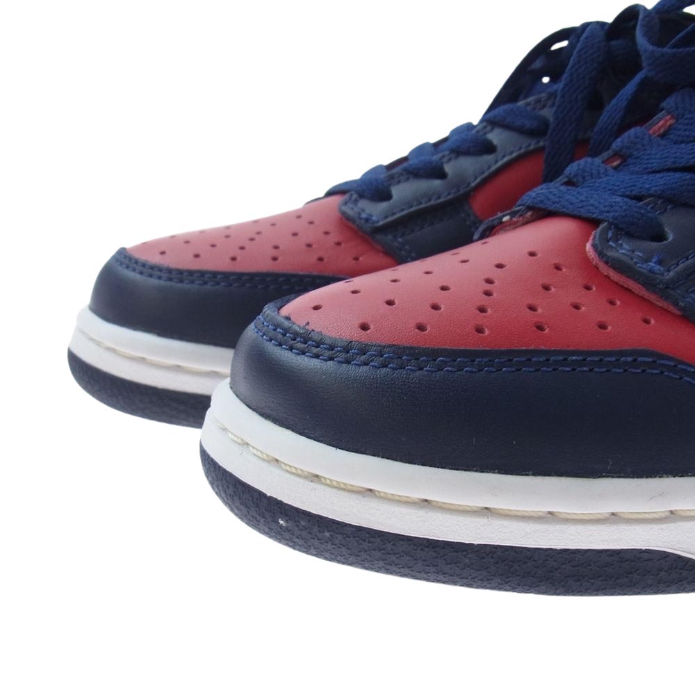 NIKE ナイキ スニーカー 630358-641 DUNK LOW VARSITY RED ダンク ロー バーシティレッド スニーカー ネイビー系 レッド系 27cm【極上美品】