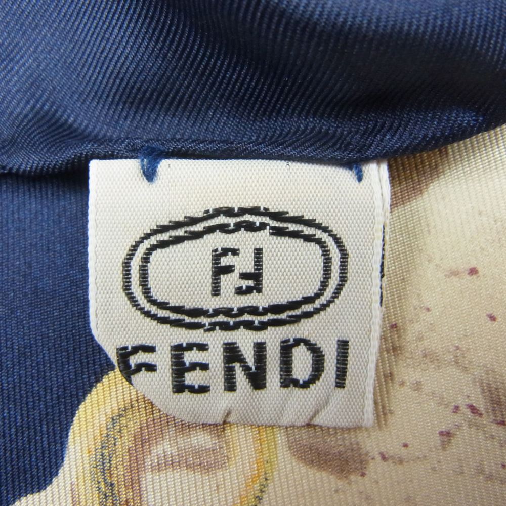 FENDI フェンディ ストール シルク100％ 星座柄 スカーフ ストール
