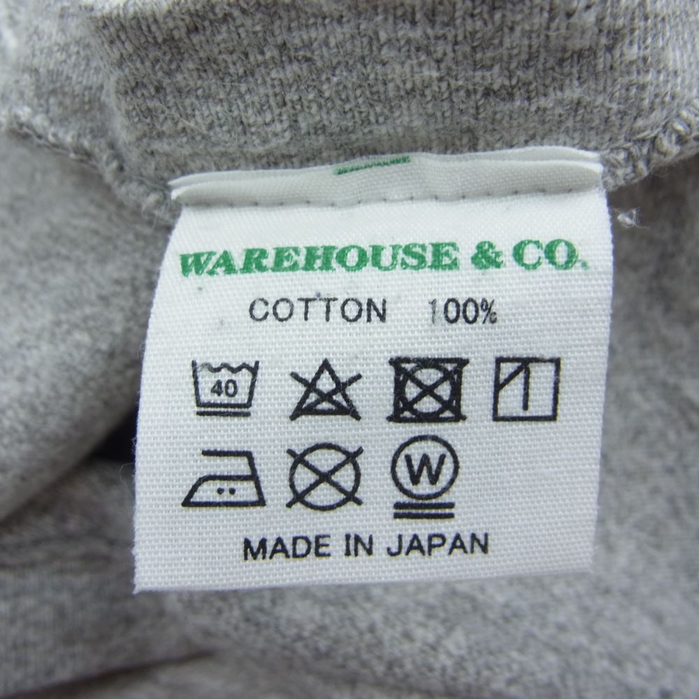 WAREHOUSE ウエアハウス Ｔシャツ 4601 A.A.A ロゴ 半袖 Tシャツ グレー系 M