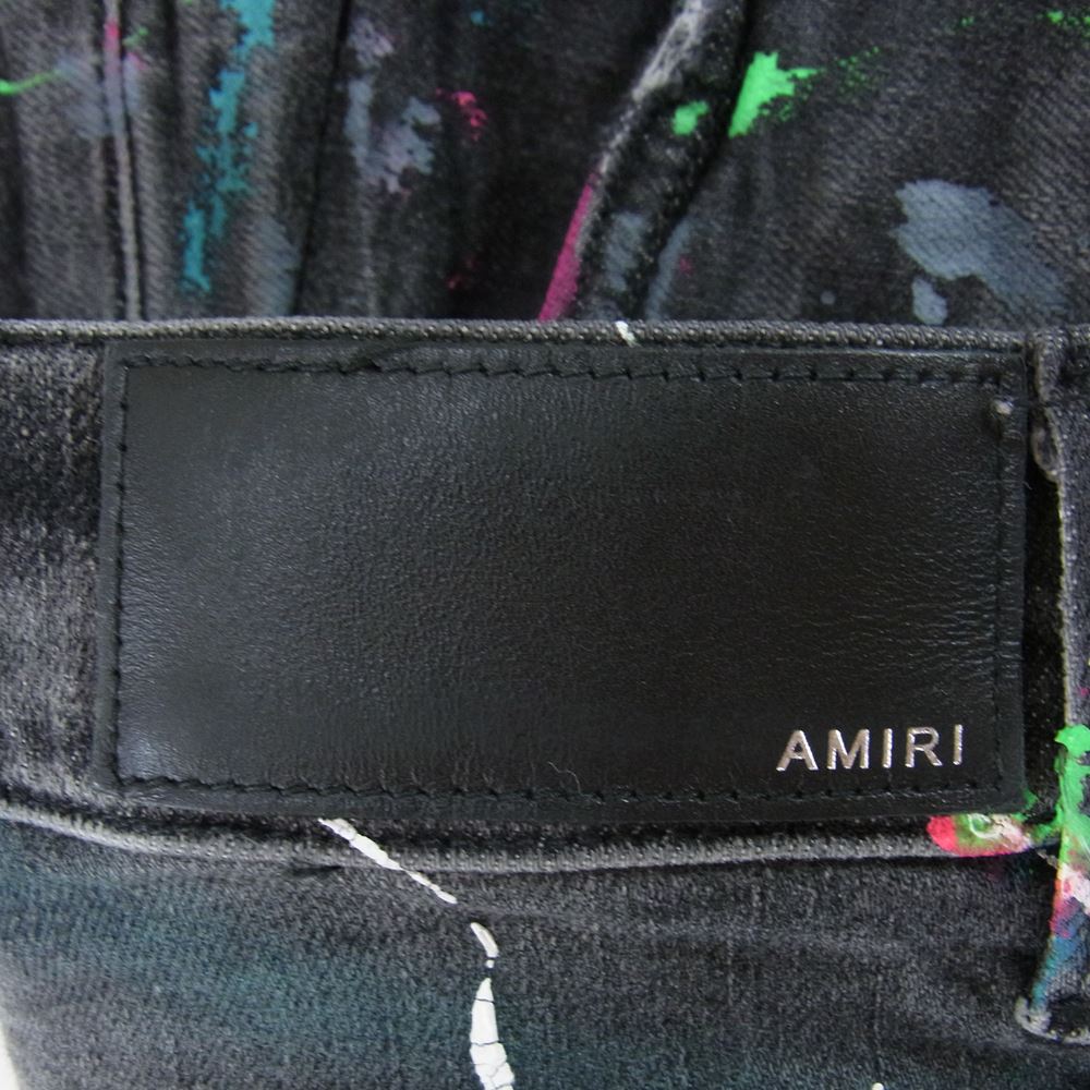 アミリ AMIRI デニム パンツ スキニー クラッシュ ペンキ加工 ペイント