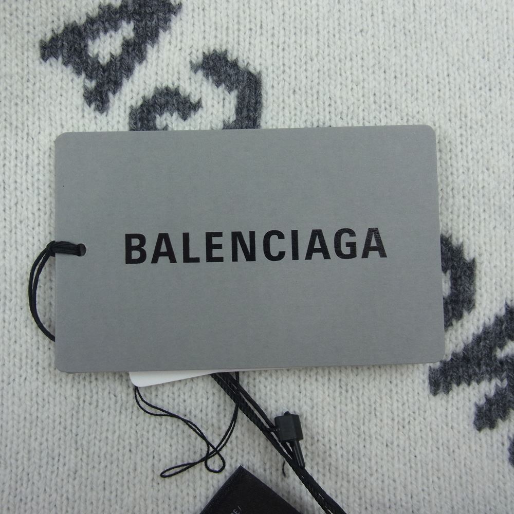 BALENCIAGA バレンシアガ マフラー 22AW 633719 T1567 ジャガード ロゴ