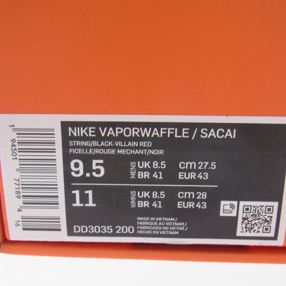 NIKE ナイキ スニーカー DD3035-200 × sacai サカイ Vapor Waffle ...