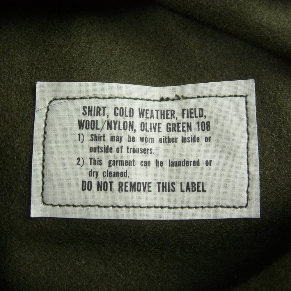 アメリカ軍 U.S.ARMY DSA100-77-C-1554 8415-00-188-3792 70s 77年生産 Wool Field Shirt ウール フィールド 長袖 シャツ カーキ系 S