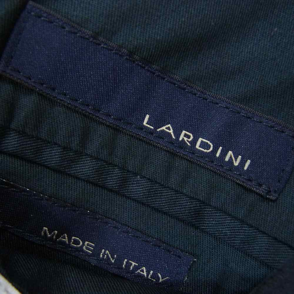 LARDINI ラルディーニ ステンカラーコート ネイビー ブートニエール48