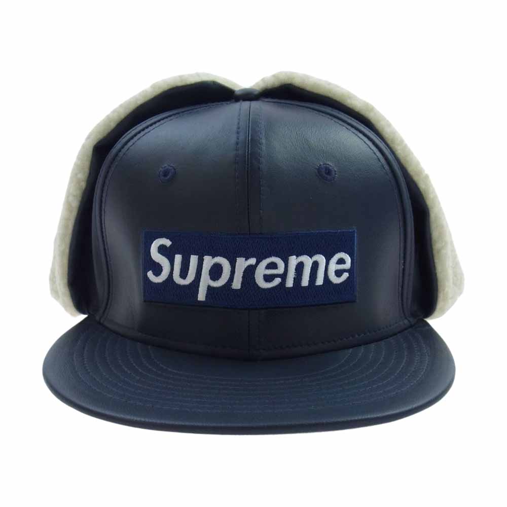 Supreme シュプリーム 帽子 Leather Earflap Box Logo New Era