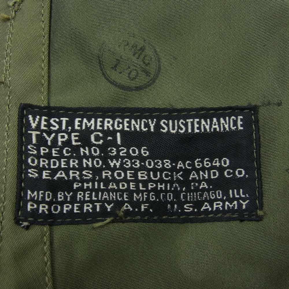 アメリカ空軍 U.S.AIR FORCE ベスト 後期型 TYPE C‐1 VEST EMERGENCY ...